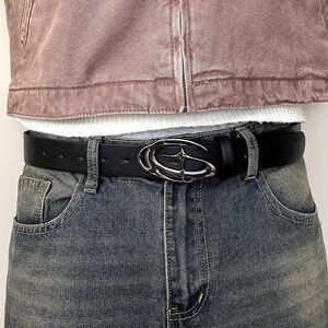 y2k 2000s chrome star futuristic cross emblem black grunge emo belt